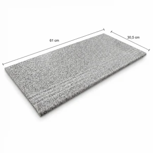 Płytka schodowa ryflowana granitowa G603 poler 30,5x61x1