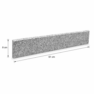 Cokół granitowy polerowany G603 61x8x1 /PRZEDSPRZEDAŻ!/