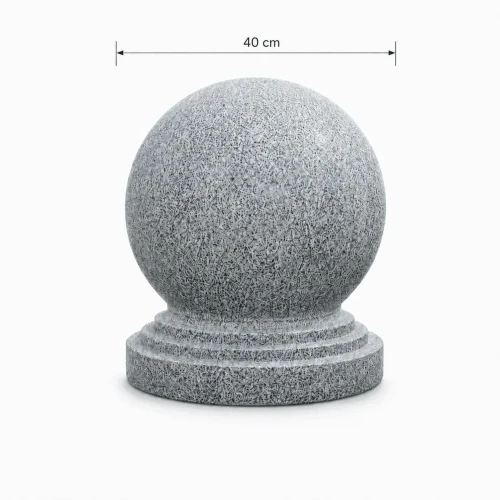 Ogrodowa Kula Granitowa polerowana G603 fi 40 cm-Wizualizacja wygenerowana przy użyciu AI.webp