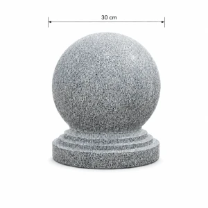 Ogrodowa Kula Granitowa polerowana G603 fi 30 cm.-Wizualizacja wygenerowana przy użyciu AIwebp