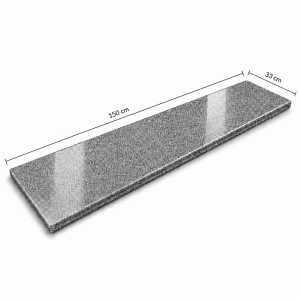 Parapet Stopnica granitowa polerowana Dark Grey New G654 150x33x2 cm