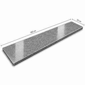 Stopnica / Parapet granitowy grafitowy polerowany G654 NEW 182x33x2 cm