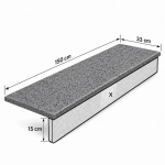 Stopnica granitowa Dark Grey New G654 płomieniowana 150x33x2 cm
