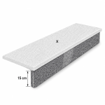 Podstopnica granitowa polerowana Dark Grey G654 New 100x15x2