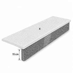 Podstopnica granitowa polerowana Dark Grey G654 New 100x15x2