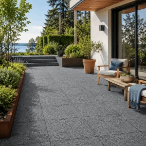 Płytka granitowa Dark Grey New G654 płomieniowana 60x60x5 cm