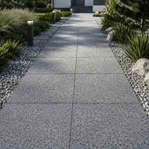Płytka granitowa Dark Grey New G654 płomieniowana 60x60x3 cm
