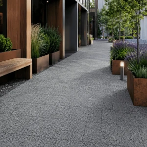 Płytka granitowa Dark Grey New G654 płomieniowana 30,5x61x1