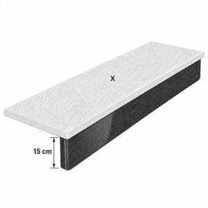 Podstopnica bazaltowa polerowana G690 Bazalt Black 135x15x2 cm 