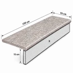 Schodek Granitowy G664 135x35x2 stopnica Bullnose