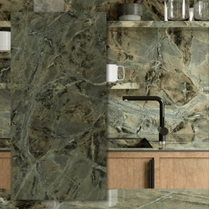 Spiek kwarcowy 12mm The Top Marazzi Verde Borgogna Matt 324x162 cm