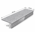 Zestaw Schodowy G602 - Stopień 2cm + Podstopień 2cm  150x33x2 / 150x15x2 