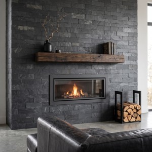 Kamień elewacyjny-dekoracyjny Łupek  Black Slate Brick 10x30