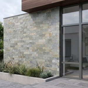 Kamień elewacyjny-dekoracyjny  kwarcytowy Silver Shine Brick 10x30