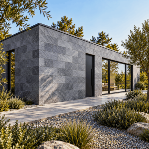 Płytka kwarcytowa Silver Grey naturalna 60x30x1,2-1,6 cm