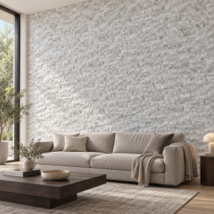 Kamień dekoracyjny marmurowy Pure White Brick 7x30