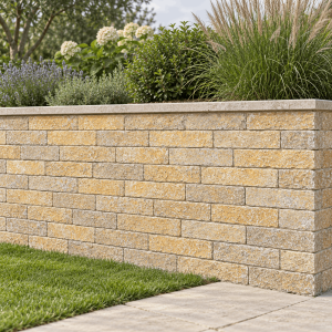 Kamień elewacyjny Tandur Yellow Limestone Natural t/h 7x30x2 cm