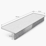 Podstopnica granitowa polerowana G602 150x15x2