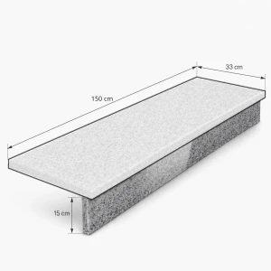 Podstopnica granitowa polerowana G602 150x15x2 PRZEDSPRZEDAŻ !