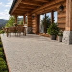 Płytka granitowa beżowo szara płomieniowana G682 New 60x60x2