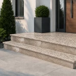 Stopnica granitowa beż płomieniowana G682 New 150x33x2