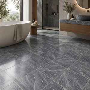 Płytka marmurowa Blue Stone 20,3x20,3 - wizualizacja AI