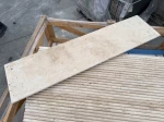 Trawertyn Stopnica | Kamień brzegowy Ivory Classic Mix Bębnowany Bullnose 135x35x3 cm