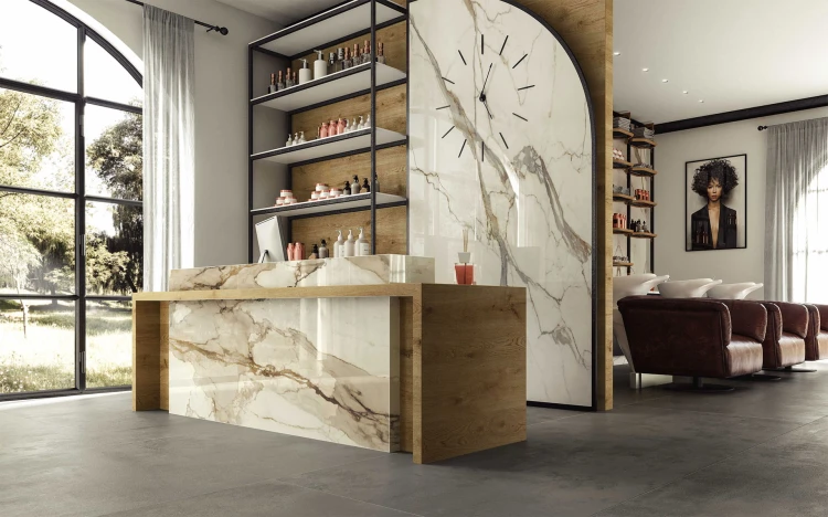 Spiek kwarcowy Atlas Plan Calacatta Imperiale 324x159x2 cm
