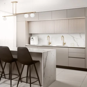 Spiek Kwarcowy Calacatta Prestigio Silk 324x162x1,2 cm