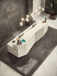 Spiek Kwarcowy Calacatta Prestigio Silk 324x162x1,2 cm